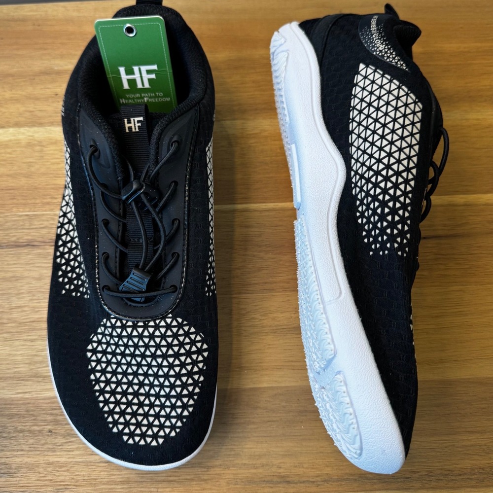 Hike Footwear Healthy Freedom‎ Barefoot Sneakers Women 9-9.5 Black Geometric HF